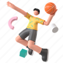 basketball, basket, hoop, sports competition, sport, 3d character, game, athlete, hobby 