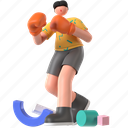 boxing, boxer, fight, sports competition, sport, 3d character, game, athlete, hobby