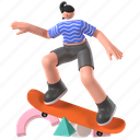 skateboarding, skate, skateboard, sports competition, sport, 3d character, game, athlete, hobby 