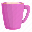 latte, pink, cup, coffee