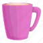 latte, pink, cup, coffee 