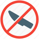 no knife, sharp objects, prohibited, laundry