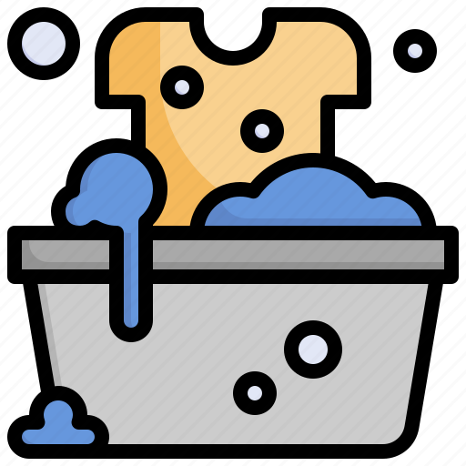 Washing, clothes, laundry, wash, rinse, water, clothing icon - Download on Iconfinder