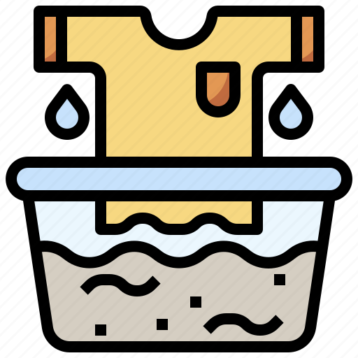 Bucket, clothing, dry, laundry, rinse, shirt, wash icon - Download on Iconfinder