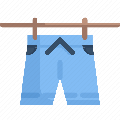 Cleaning, hanging, hygiene, laundry, pant, shorts are drying, washing icon - Download on Iconfinder