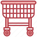 trolley, shopping, cart, commerce, and, store