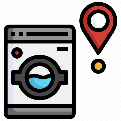 Location, wash, clean, laundry, washing, machine, dried icon - Download on Iconfinder