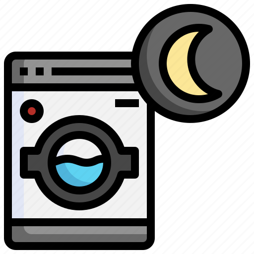 Night, washing, clean, wash, laundry, machine, dried icon - Download on Iconfinder