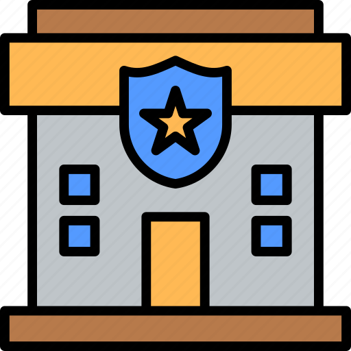 Justice, law, legal, officer, police, policeman, station icon - Download on Iconfinder