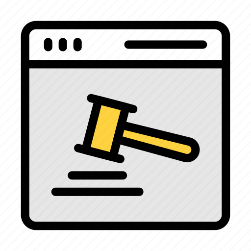 Online, court, justice, webpage, browser icon - Download on Iconfinder