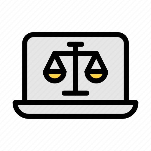 Online, court, law, laptop, justice icon - Download on Iconfinder