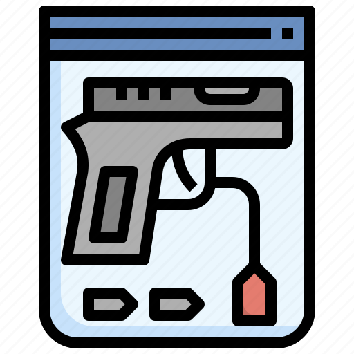 Evidence, miscellaneous, investigation, bullet, weapons icon - Download on Iconfinder
