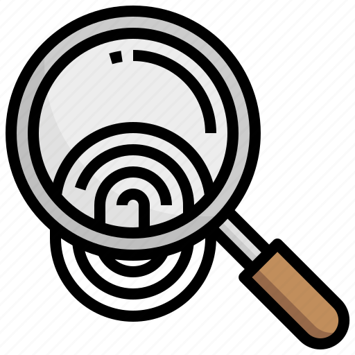 Fingerprint, evidence, magnifying, glass, loupe, miscellaneous icon - Download on Iconfinder