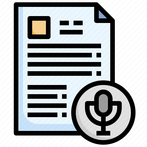 Transcription, podcast, script, content, writing, copywriting icon - Download on Iconfinder