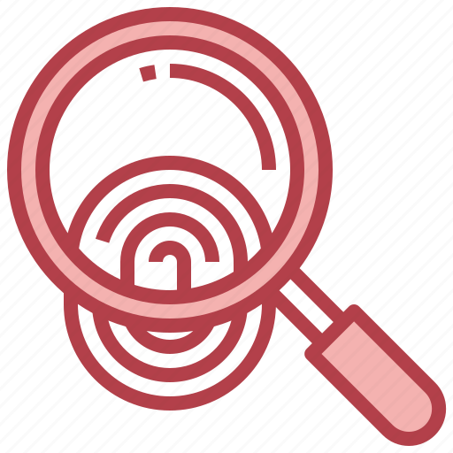 Fingerprint, evidence, magnifying, glass, loupe, miscellaneous icon - Download on Iconfinder