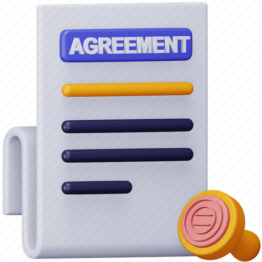 Agreement, law, justice, document, stamp, assessment, approved 3D illustration - Download on Iconfinder
