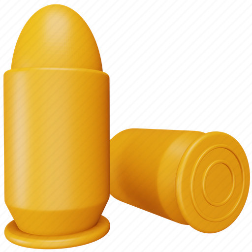 Bullet, law, crime, weapon, ammunition, military, kill 3D illustration - Download on Iconfinder