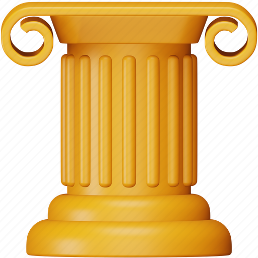 Roman, law, justice, legal, lawyer, pillar, column 3D illustration - Download on Iconfinder
