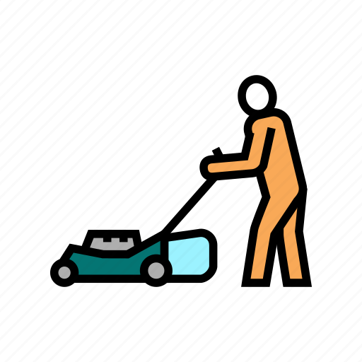 Gardener, lawn, mower, mover, electrical, gasoline icon - Download on Iconfinder