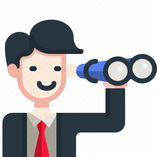 man with binoculars icon
