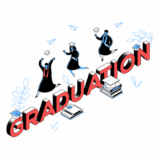 Education, academic, cap, graduates, high, school illustration - Download on Iconfinder