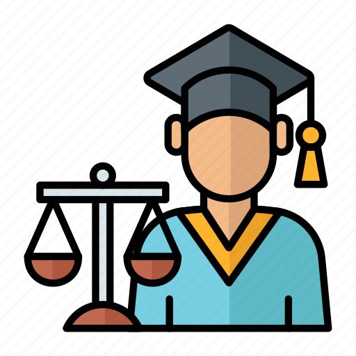 Student law, beam balance, education, law, knowledge, graduation icon - Download on Iconfinder
