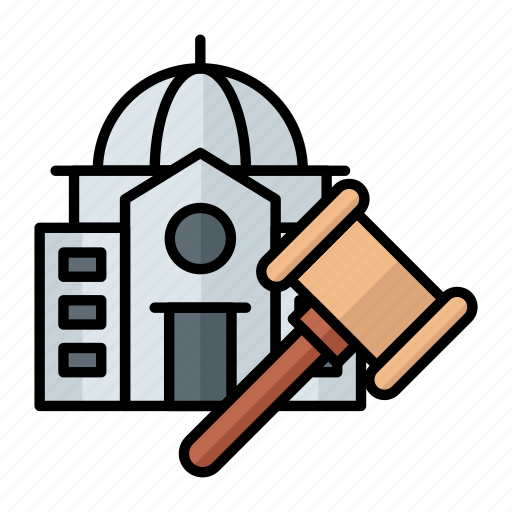 Government, ruling, building, laws, court, hammer, legalities icon - Download on Iconfinder