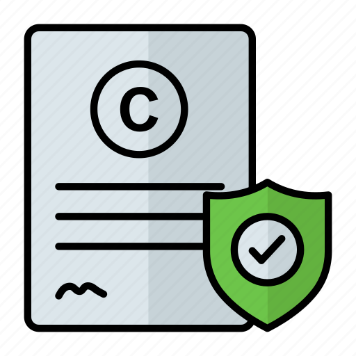 Copyright, law, violation, justice, legal law, shield, protection icon - Download on Iconfinder