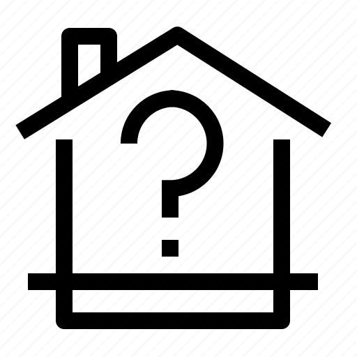 House, question, land dispute, real estate icon - Download on Iconfinder