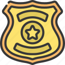 police, badge, shield, uniform