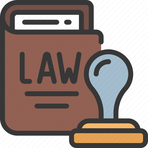 Stamp, law, book, research, reading, laws, official icon - Download on Iconfinder