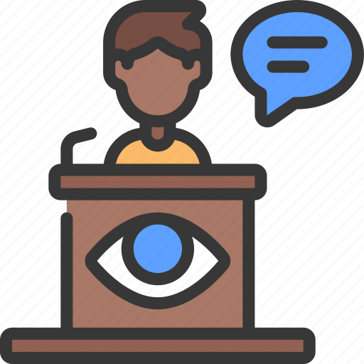 Witness, stand, view, person, court icon - Download on Iconfinder