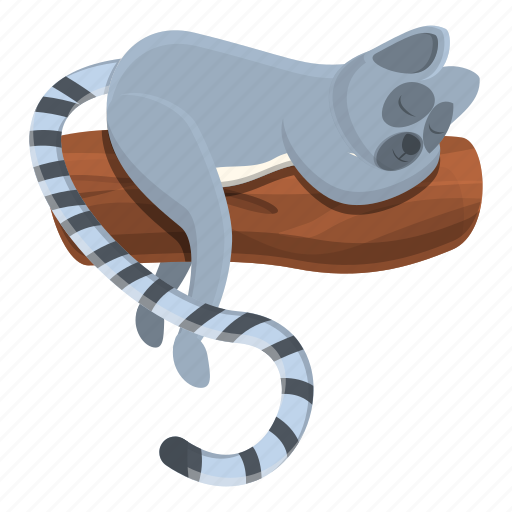 Sleeping, lemur, character, exotic icon - Download on Iconfinder