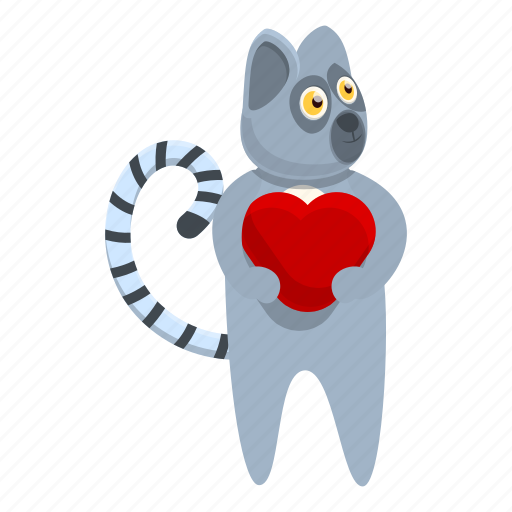 Lemur, heart, animal icon - Download on Iconfinder