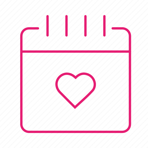 Calendar, date, heart, love, valentines icon - Download on Iconfinder