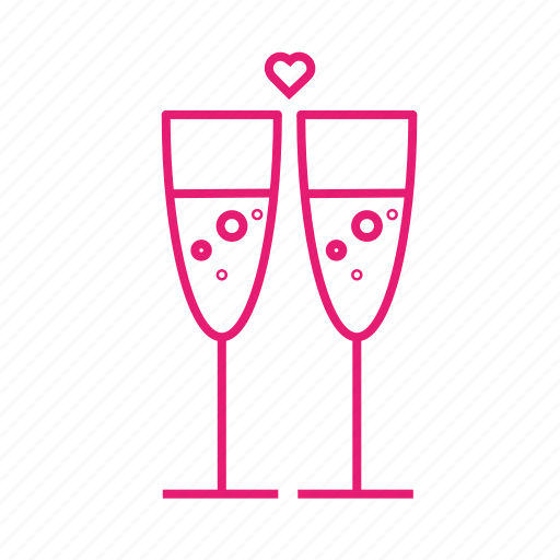 Alkohol, champaigne, glass, love, toast, valentines icon - Download on Iconfinder