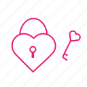 heart, key, lock, love, valentines