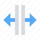 arrows, expand, horizontal