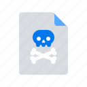 file, skull, virus