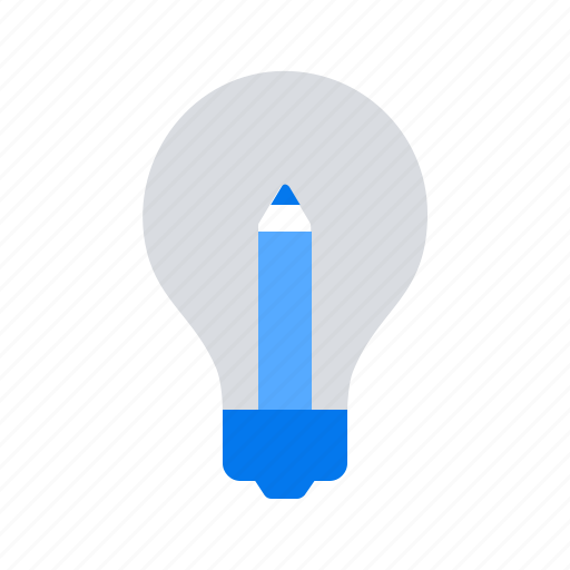 Light bulb, pen, creative idea icon - Download on Iconfinder