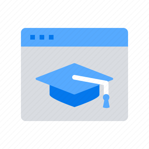 Student hat, web, online education icon - Download on Iconfinder