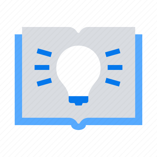 Book, knowledge, light bulb icon - Download on Iconfinder