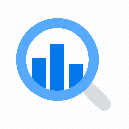 Magnifying glass, report, search statistics icon - Download on Iconfinder