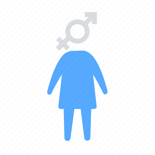 Agender, bigender, body, female icon - Download on Iconfinder