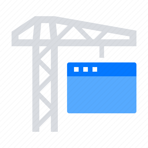 Crane, under construction, website icon - Download on Iconfinder