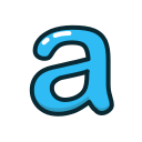 a, blue, letter, lowercase