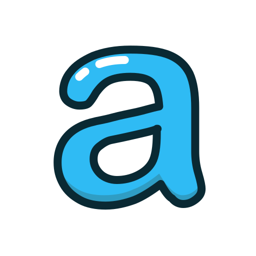 A, blue, letter, lowercase icon - Free download