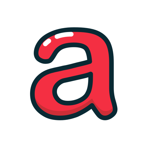 A, letter, lowercase, red icon - Free download on Iconfinder