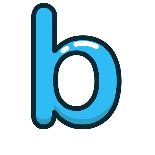B, blue, letter, lowercase icon - Free download