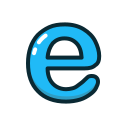 blue, e, letter, lowercase